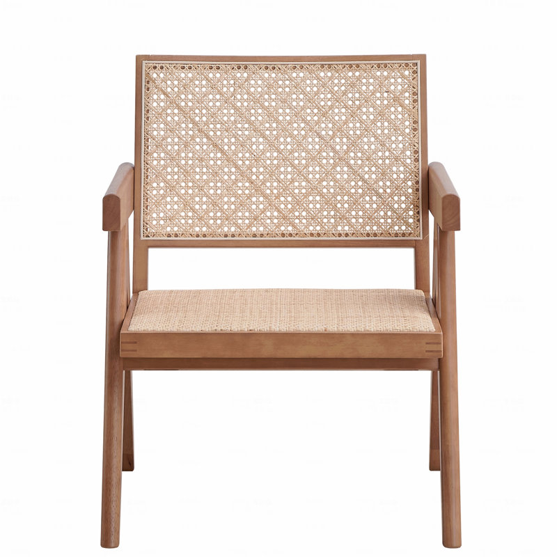 Fauteuil d'appoint beige et naturel