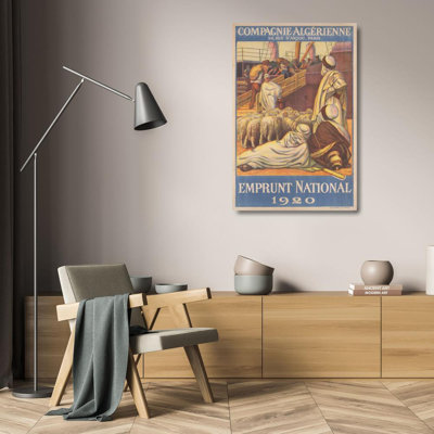 "National Loan 1920 - Algérien Company" par Henri Villain - Art mural sur toile tendue avec châssis