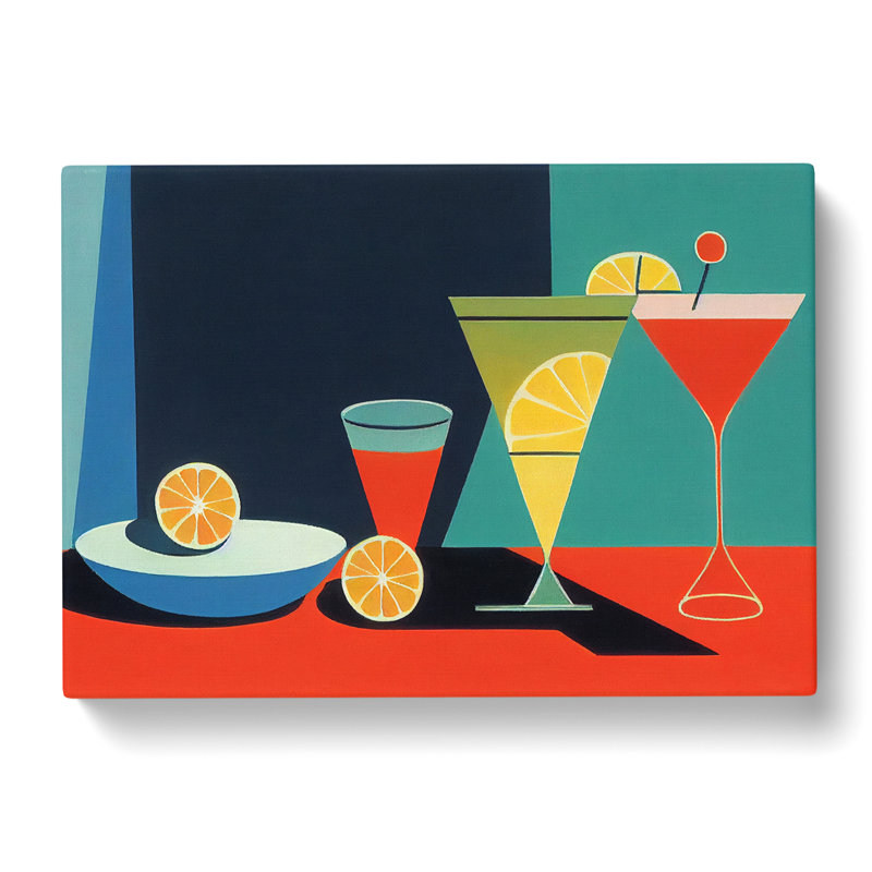 Retro Cocktail Art Vol.3 - Wrapped Canvas Print, 40cm H x 60cm W x 3cm D