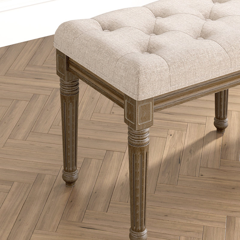 Tobie 131cm Wide Solid Colour Standard Ottoman