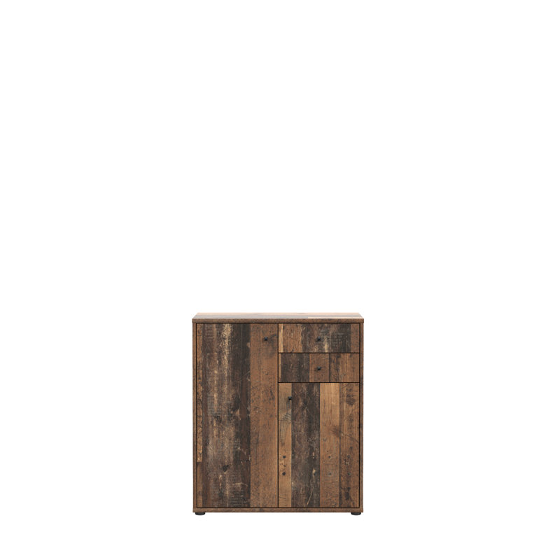 Amandla 2 Drawer 73.7Cm W Combi Chest, Old Wood
