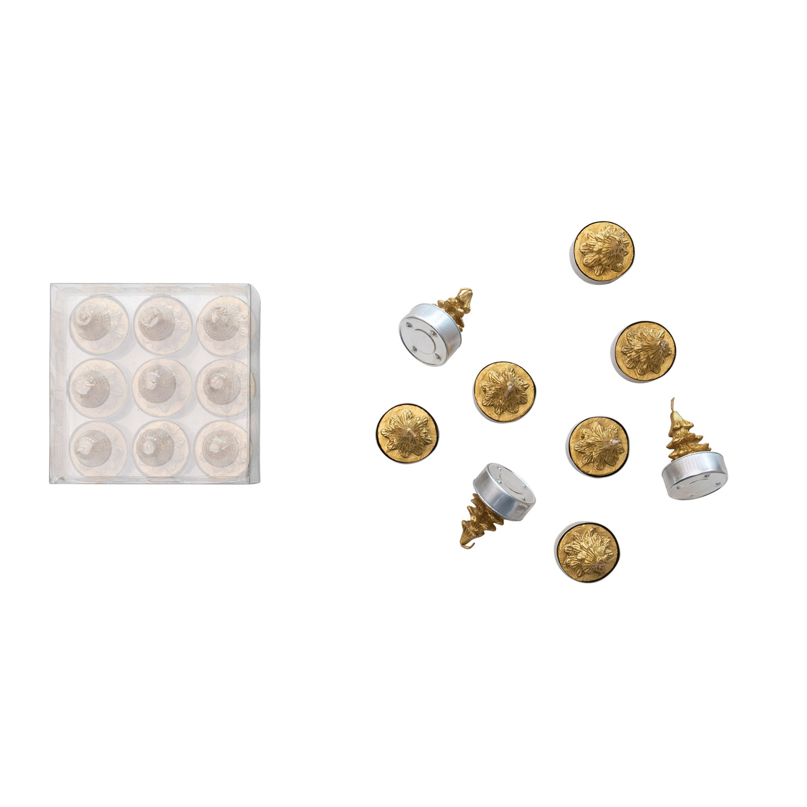 Tealight Candle Set, Gold