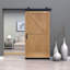 Porte de grange coulissante en bois de chêne blanc avec design K Karona-1044617534-1040384123