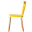 Chaise de salle à manger moderne en plastique Windsor avec pieds en bois de hêtre, orange-1417252560