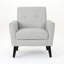 Chaise d'appoint confortable en tissu, design moderne gris clair pour la maison