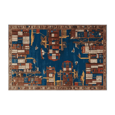 Tapis intérieur et extérieur gris Transport