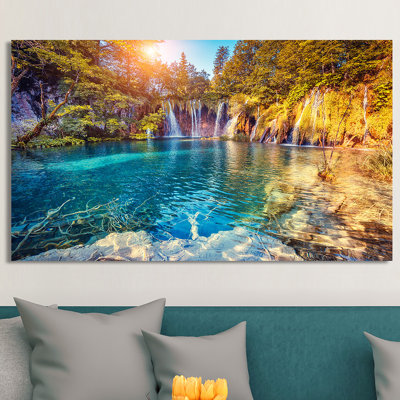 « plitvice lacs national park, croatie », reproduction de photo sur toile tendue