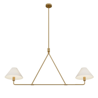 2 - Light Candle Style Linear Chandelier