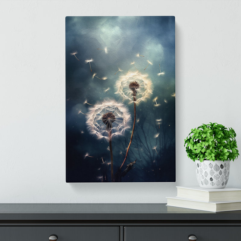 Dandelion Tachisme - Wrapped Canvas, 50cm H x 35cm W x 3cm D