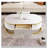 Oval Coffee Table with Drawers,Curved Profile Design