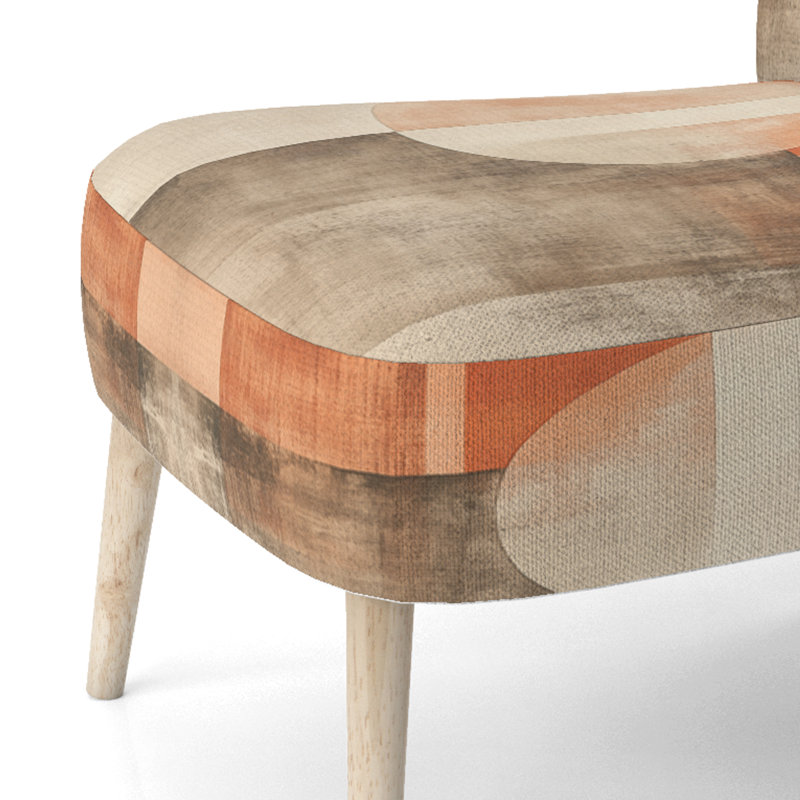 Chaise d'appoint abstraite transitionnelle moderne - Modern Geometric Flow II - Chaise d'appoint en terre cuite