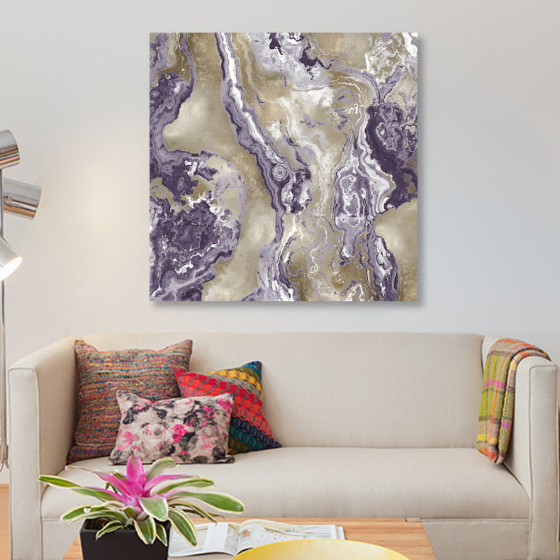 «Onyx Amethyst», impression sur toile, H 12 po x l 12 po x P 0,75 po, Pas de tapis, Toile tendue