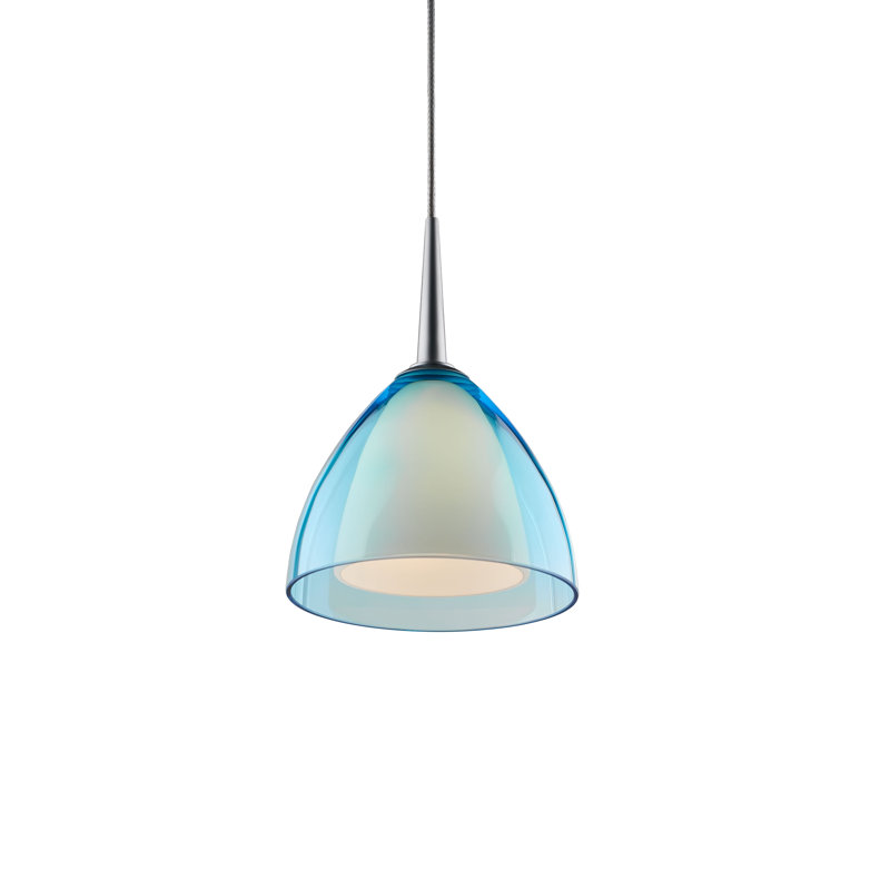 Luminaire suspendu en forme de dôme à 1 lumière Rainbow, Turquoise