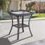 Schutt Wicker Rattan Side Table With Glass Top-2078778917