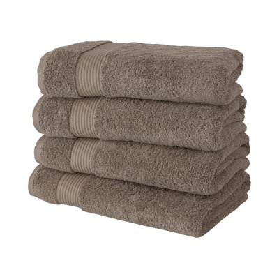 Hamer 4-Piece Luxury Bath Towel Set – 100% Turkish Cotton, Ultra-Soft & Highly Absorbent, 30"x54", Elegant Dobby Design for Spa & Home
