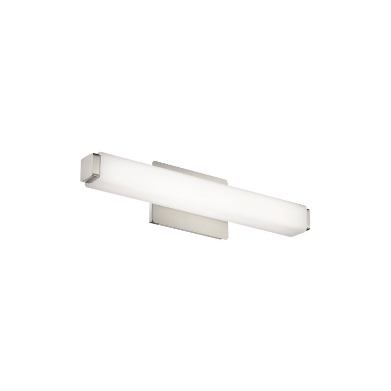 Plafonnier encastré à 1 lumière DEL à intensité variable Erby, Nickel brossé, 3500K