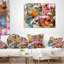 Coussin lombaire floral sur les fleurs thistle