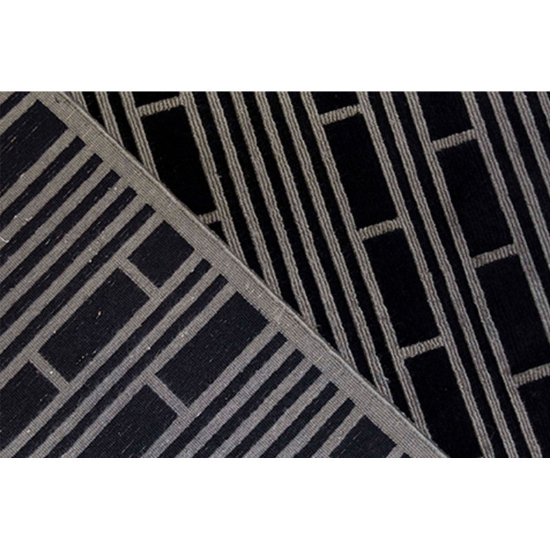 Tapis noir de haute qualité noué à la main