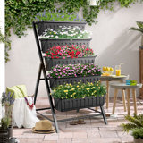 Boîte à fleurs surélevée surélevée à 5 niveaux avec jardinière verticale