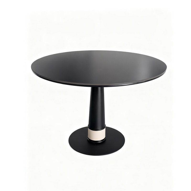 Table de salle à manger noire en pierre frittée, H 29,53 po x L 39,37 po x l 39,37 po