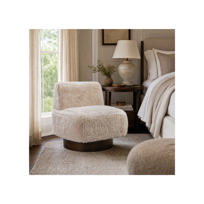 Arboles Diella 30'' Wide Swivel Slipper Chair