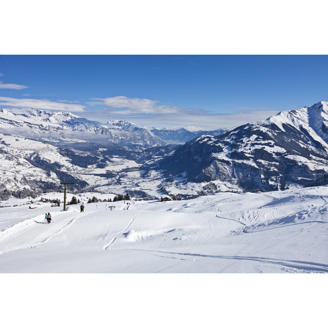 Skifahren oberhalb des Rheintals