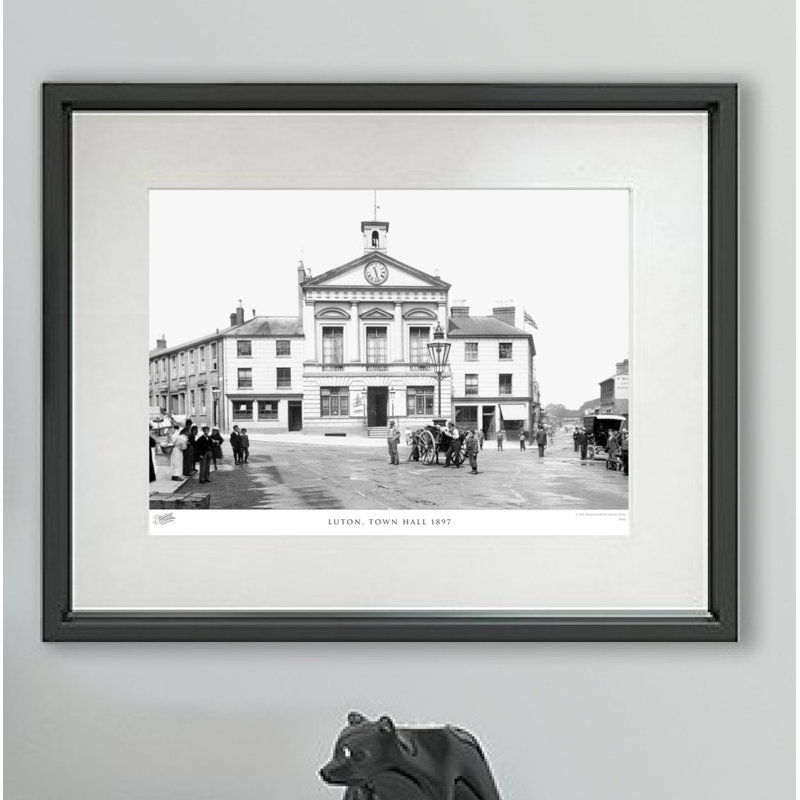 Luton, Town Hall 1897 - Single Picture Frame Print, 45cm H X 60cm W x 2cm D