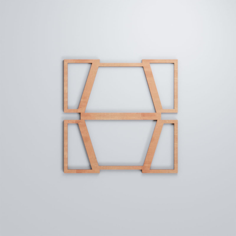 Panneaux muraux en bois Greeley, Cerise, H 15 3/8 po x l 15 3/8 po x P 1/4 po