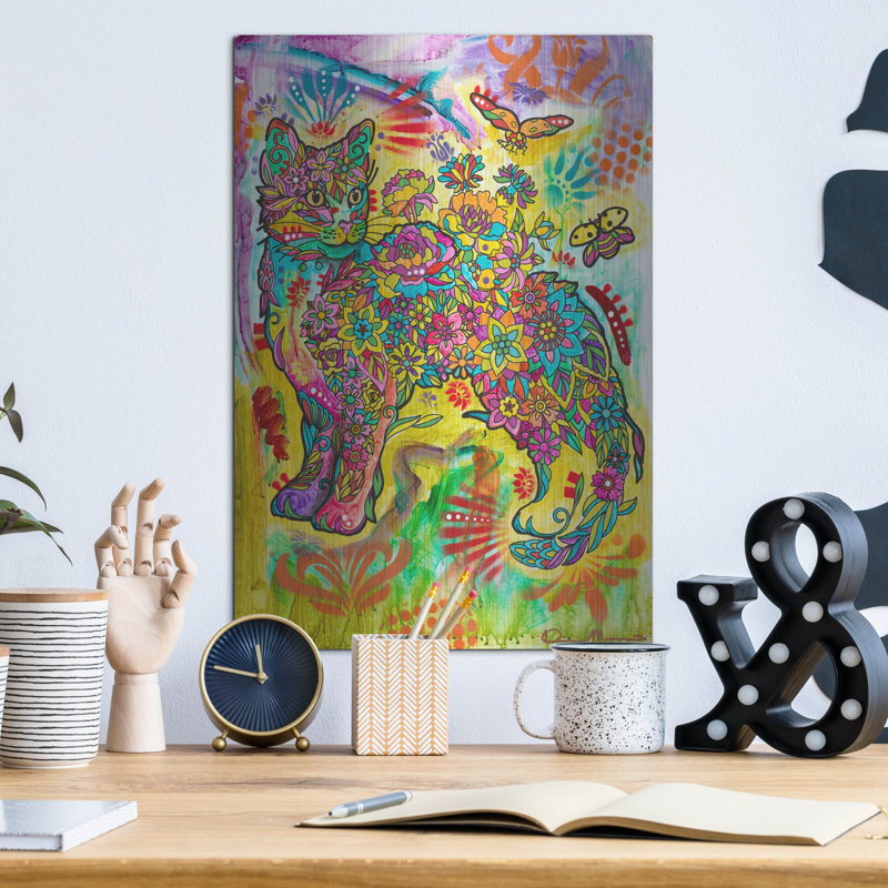 «Flower Kitty» par Dean Russo, H 16 po x l 12 po