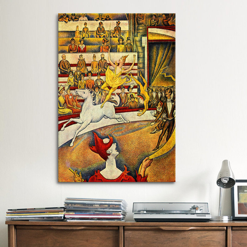 Le cirque par George Seurat, reproduction d'art sur toile, H 18 po x l 12 po x P 1,5 po, Toile tendue, Pas de tapis