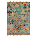 Moroccan Hand Knotted Area Rug