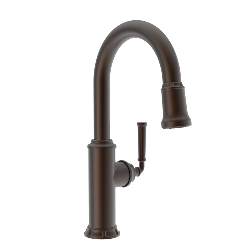 Gavin Single Handle Pull Down Kitchen Faucet, English Bronze