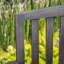 Banc de patio en bois gris foncé, P 24,25 po x l 48,25 po, banc d'extérieur à économie d'espace en gris, profondeur 18,51 po, polyvalent-236668879