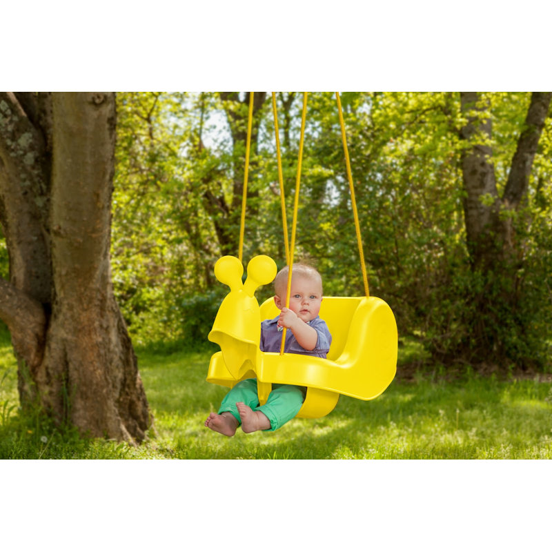 Balançoire en plastique pour bébé et tout-petit, Jaune
