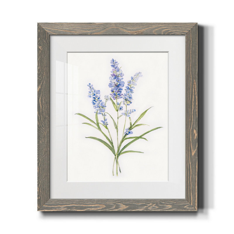 Lavande botanique délicate - impression, gris, H 20 po x l 17 po x P 1,5 po
