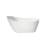 59" x 32"Freestanding Acrylic Soaking Bathtub With Overflow Tub