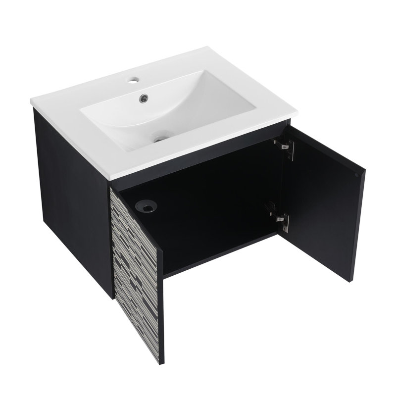 Meuble-lavabo mural Minimalist Design, 24"