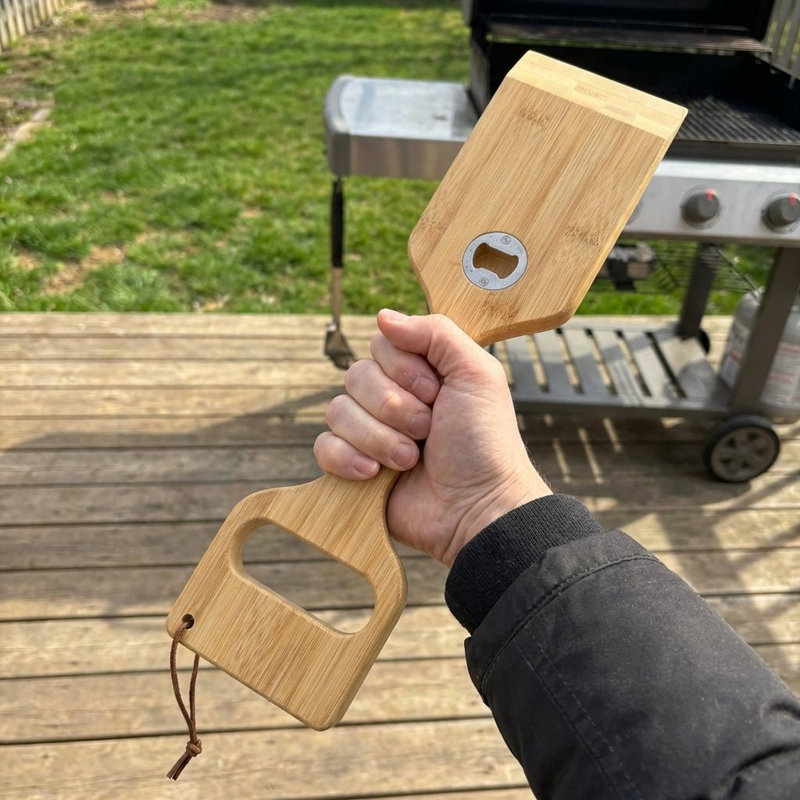 Grill Scraper With Beer Opener