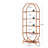 70.8" 5-Tier Modern Brown Arched Open Bookshelf For Office, Bedroom, Living Room