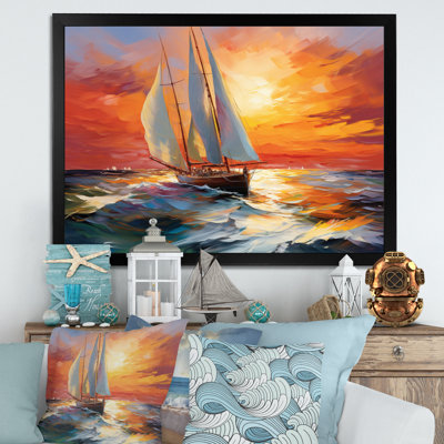 Minimalism Sailboat Rhythms VI - Sailing Boat Wall Art Prints