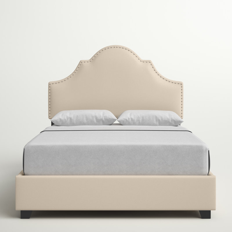Lit plateforme tapissier avec rangement à profil bas Nollet, Très grand, 2