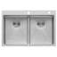 Tirana 33" L x 22" W Double Basin Drop-In Kitchen Sink with Basket Strainer