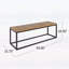 Contemporary Outdoor Bench with Acacia Wood and Iron Frame, Perfect for Patio and Garden Elegance