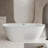 59'' Acrylic Freestanding Bathtub With Unique Diamond Pattern Design,spacious Oval Shape, Gloss White Finish, Chrome Overflow And Pop-up Drain Cupc Certificate