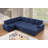 Aine 118" Wide Fabric Sectional Sleeper Sofa (Pull-Out Bed) With Storage Chaise-1274637921