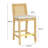Amara Cream Linen Dining Stool-113655156