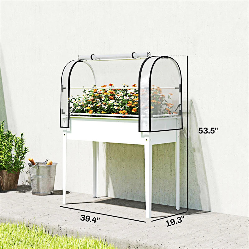 Elevated Plant Boxs Raised Garden Bed, White