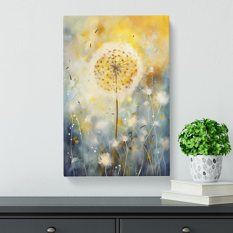 Dandelion Abstract No.3 - Wrapped Canvas Print