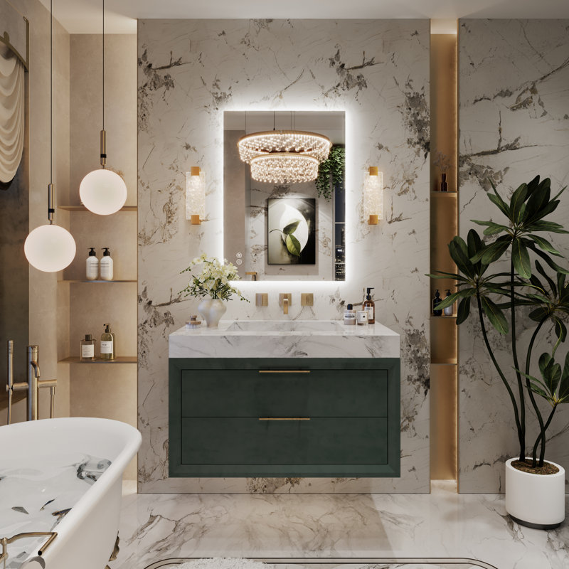 Lunara UL Certified Frameless Backlit LED Bathroom Vanity Mirror with 5mm Tempered Glass, 3-Color Temp, Dimmable, Anti-Fog