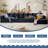 Oversized Chenille Compressed Sectional Sofa With Bottom Frame-621885796